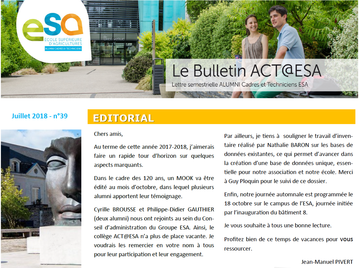 Bulletin juillet 2018
